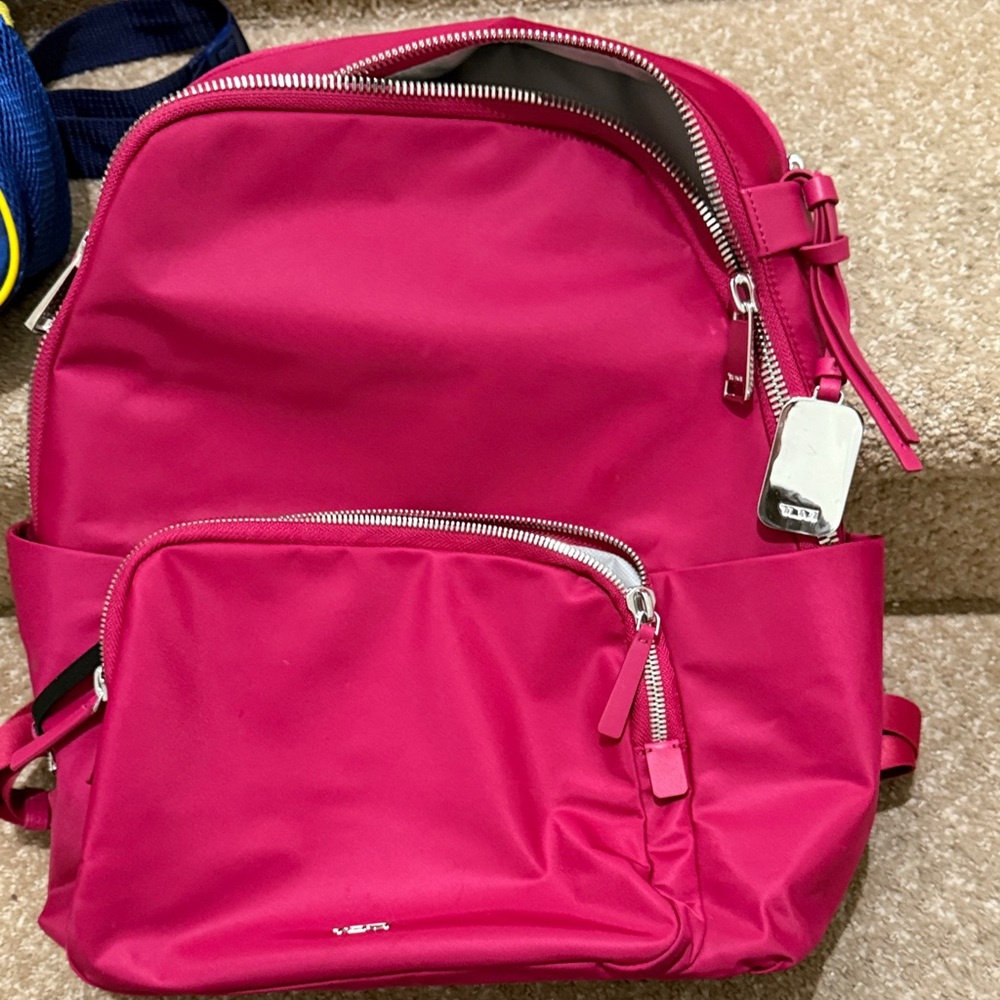 TUMI Pink Women's Backpack - Sleek Everyday Bag - Picture 9 of 9